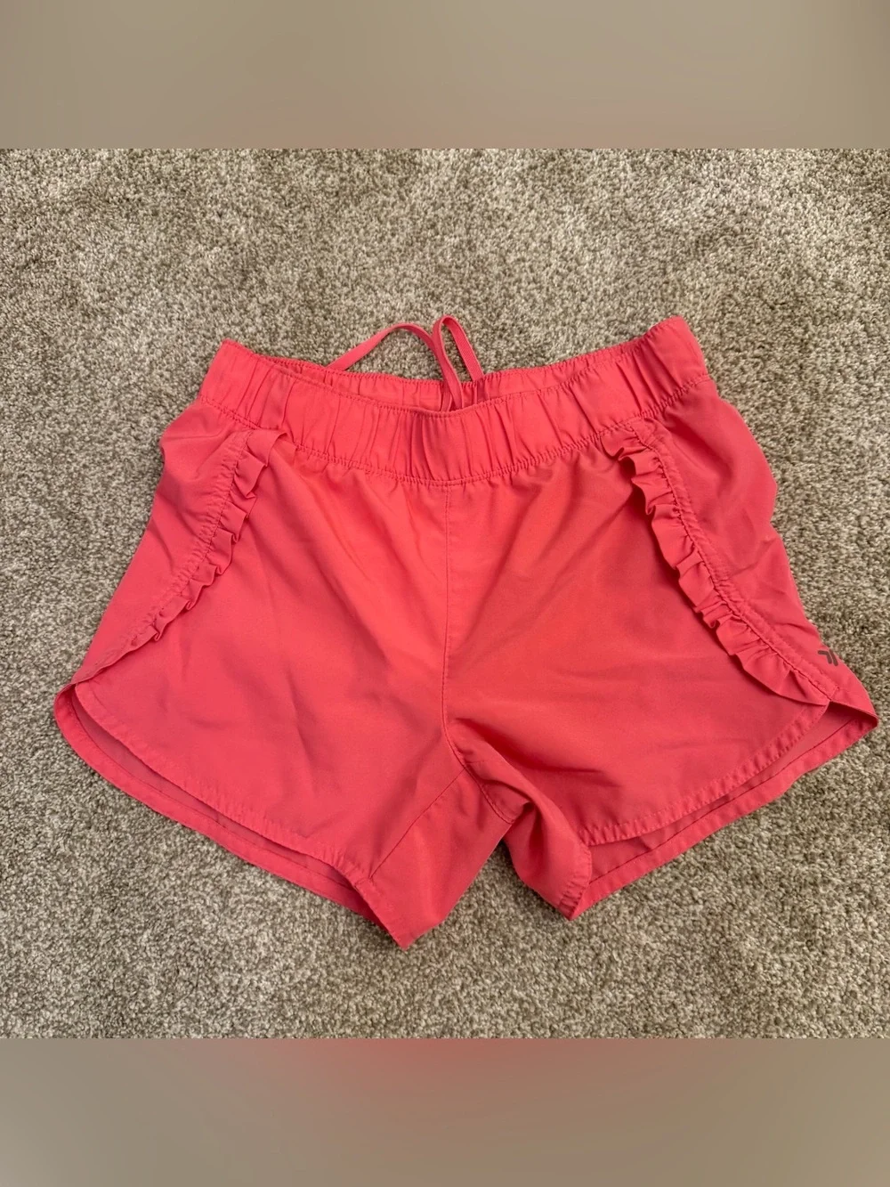Old Navy Coral Pink Ruffle Trim Athletic Shorts